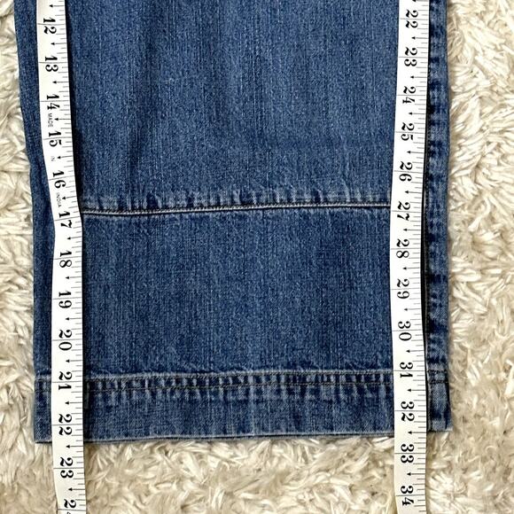 Jones New York Sport Women Size 14 Cropped Denim Jean Cargo Pants Pockets Beachy - Picture 5 of 10